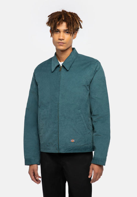 Dickies Corduroy Eisenhower Übergangsjacke lincolngreen – Vorderansicht
