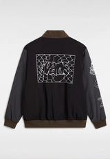 Crazy Eddy Baseball Jacket black-asphalt Rueckenansicht