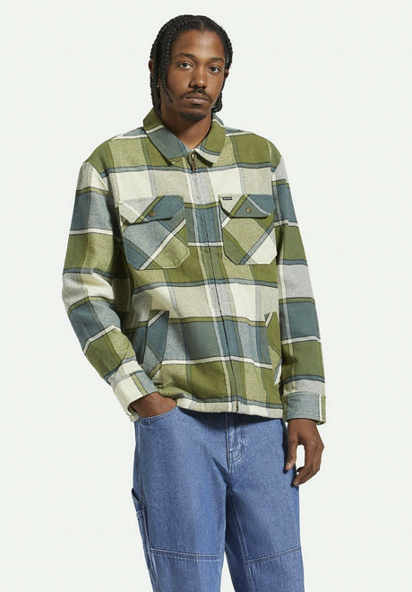 Brixton Motor Übergangsjacke bluemirage-dillplaid – Vorderansicht