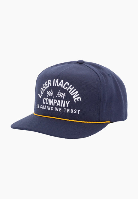 Loser-Machine Raceway Redux 5-Panel Snapback Unstructured Cap navy – Vorderansicht