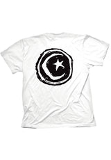 Star & Moon Front & Back Print white Rückenansicht