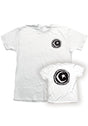 Star & Moon Front & Back Print white Vorderansicht