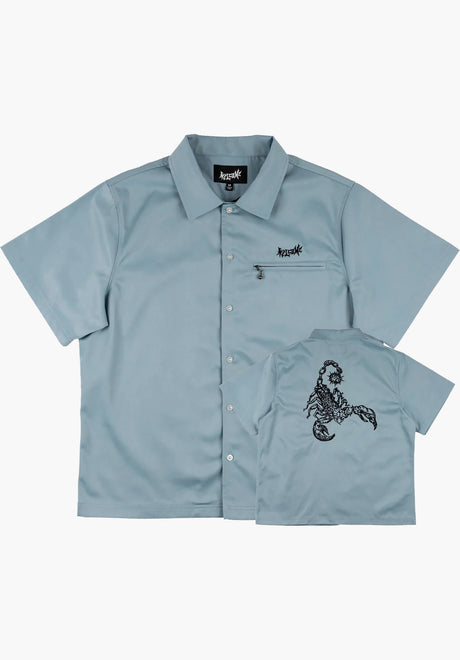 Welcome Mace Work Shirt Hemd-Kurzarm slate - lantana – Vorderansicht