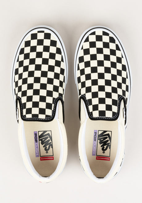 Vans Skate Slip-On Schuhe Jungs checkerboard-black-off – Detailansicht 2