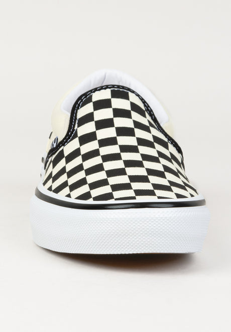 Vans Skate Slip-On Schuhe Jungs checkerboard-black-off – Rückenansicht
