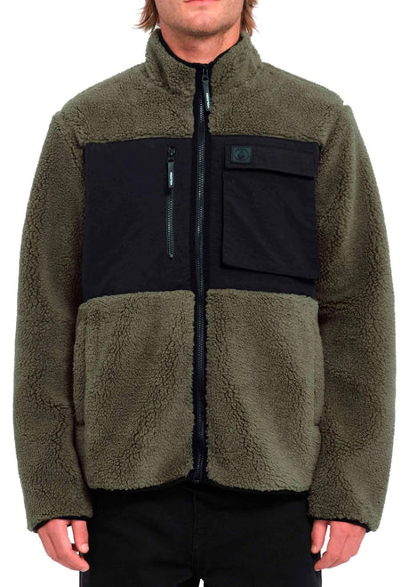 Volcom Storm Stone Übergangsjacke darkkhaki – Vorderansicht
