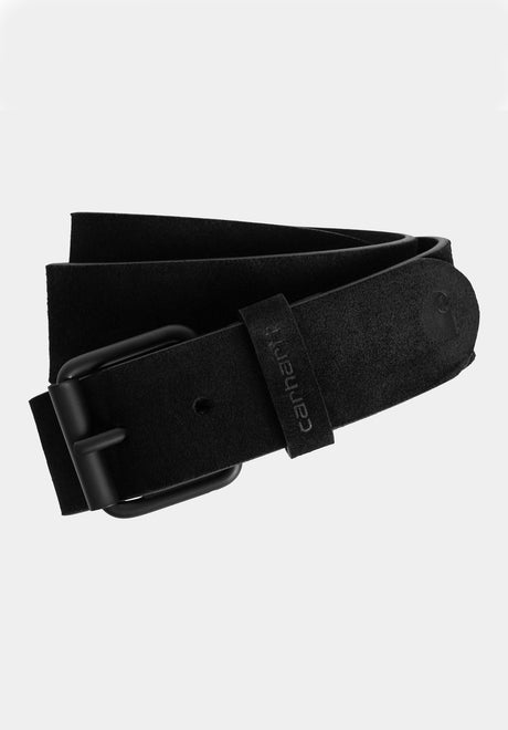 Carhartt WIP Suede Belt Gürtel black – Vorderansicht