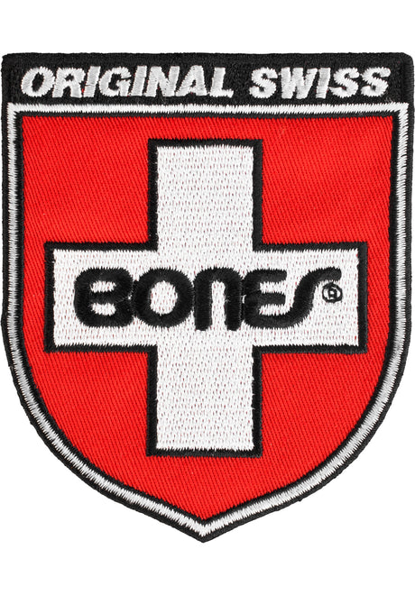 Bones Bearings Swiss Shield Patch diverser Artikel red – Vorderansicht