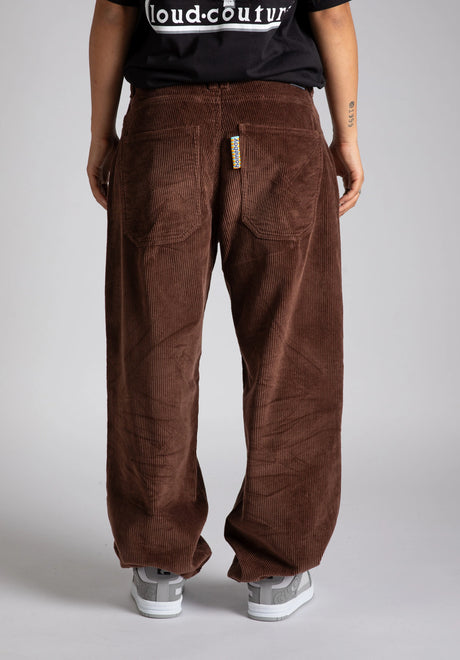 X-tra Baggy Cord Women chocolatebrown Rueckenansicht