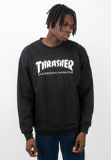 Thrasher Skate-Mag Crewneck Sweatshirt black – Vorderansicht
