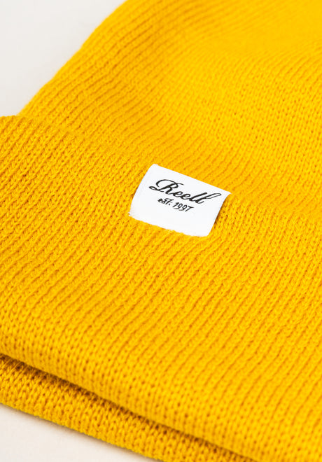 Beanie darkyellow Rückenansicht